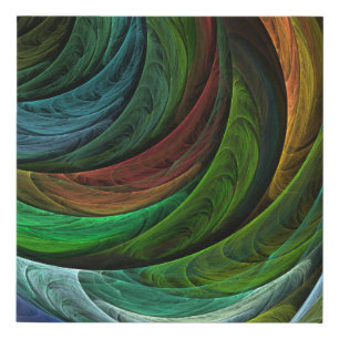 Color Glory Modern Abstract Art Pattern Elegant Faux Canvas Print