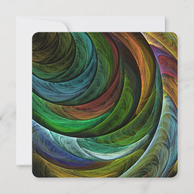Color Glory Modern Abstract Art Pattern Elegant Invitation (Front)