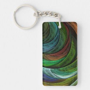 Color Glory Modern Abstract Art Pattern Elegant Keychain
