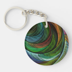 Color Glory Modern Abstract Art Pattern Elegant Keychain