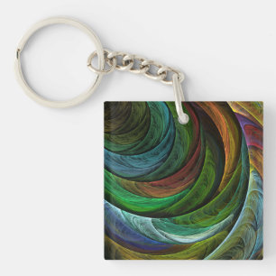 Color Glory Modern Abstract Art Pattern Elegant Keychain