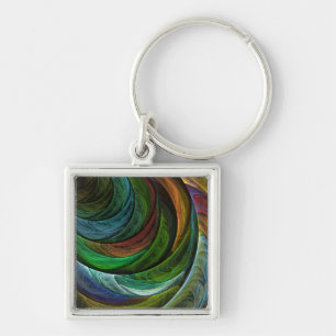 Color Glory Modern Abstract Art Pattern Elegant Keychain