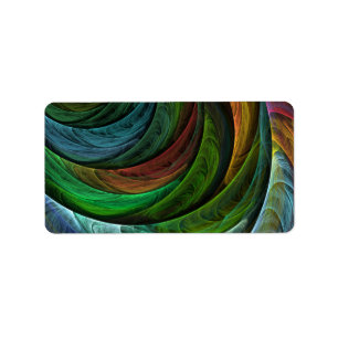 Color Glory Modern Abstract Art Pattern Elegant Label