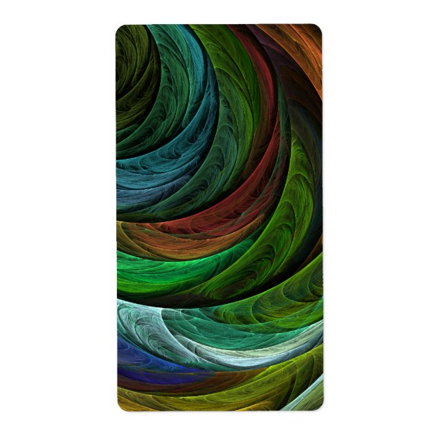 Color Glory Modern Abstract Art Pattern Elegant Label (Front)