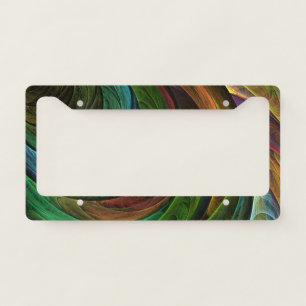 Color Glory Modern Abstract Art Pattern Elegant License Plate Frame