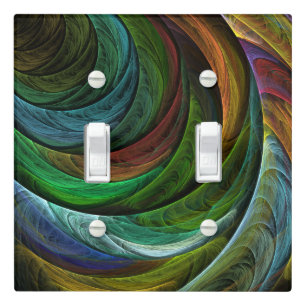 Color Glory Modern Abstract Art Pattern Elegant Light Switch Cover