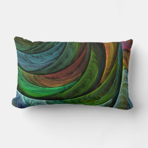 Color Glory Modern Abstract Art Pattern Elegant Lumbar Pillow