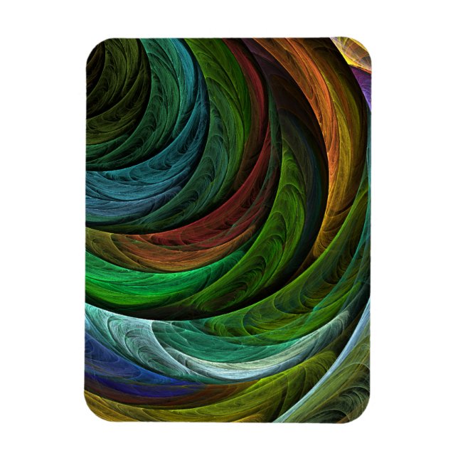 Color Glory Modern Abstract Art Pattern Elegant Magnet (Vertical)