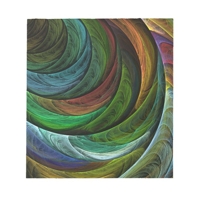 Color Glory Modern Abstract Art Pattern Elegant Notepad (Front)