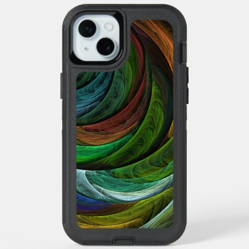 Color Glory Modern Abstract Art Pattern Elegant iPhone 15 Plus Case