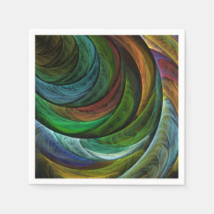 Color Glory Modern Abstract Art Pattern Elegant Paper Napkins
