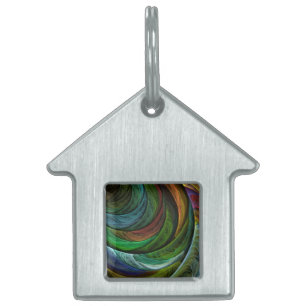 Color Glory Modern Abstract Art Pattern Elegant Pet Tag