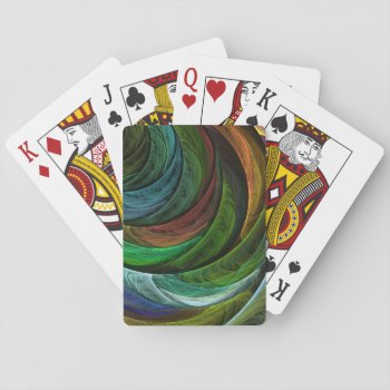 Color Glory Modern Abstract Art Pattern Elegant Playing Cards by OniArts at Zazzle