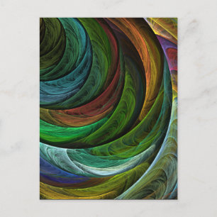 Color Glory Modern Abstract Art Pattern Elegant Postcard