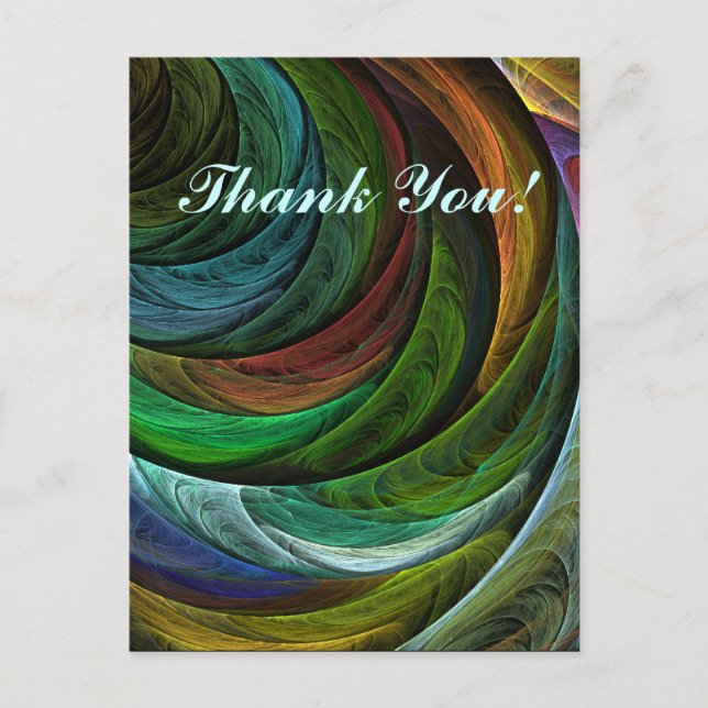 Color Glory Modern Abstract Art Pattern Elegant Postcard (Front)