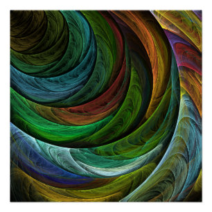 Color Glory Modern Abstract Art Pattern Elegant Poster