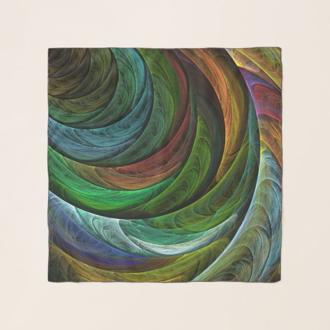 Color Glory Modern Abstract Art Pattern Elegant Scarf (Front)