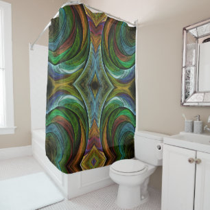 Color Glory Modern Abstract Art Pattern Elegant Shower Curtain
