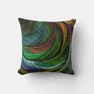 Color Glory Modern Abstract Art Pattern Elegant Throw Pillow