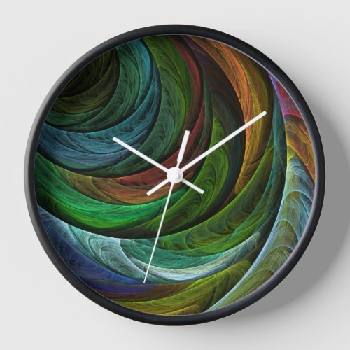 Color Glory Modern Abstract Art Pattern Elegant Wall Clock