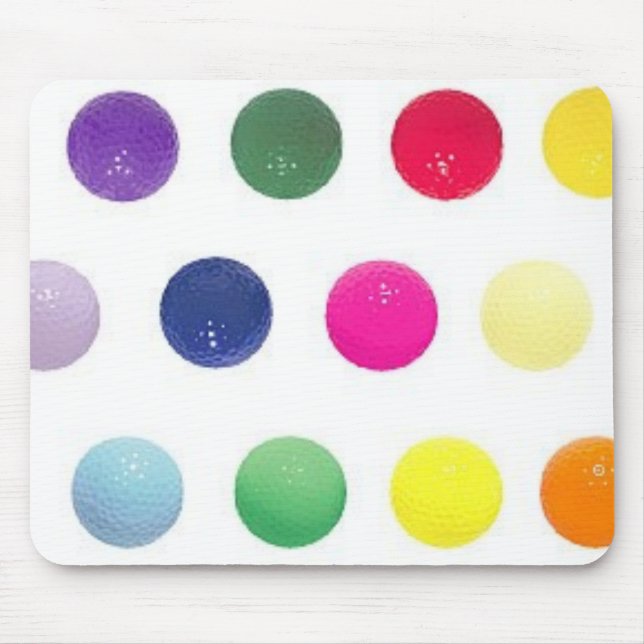 color golf balls mouse pad (Front)