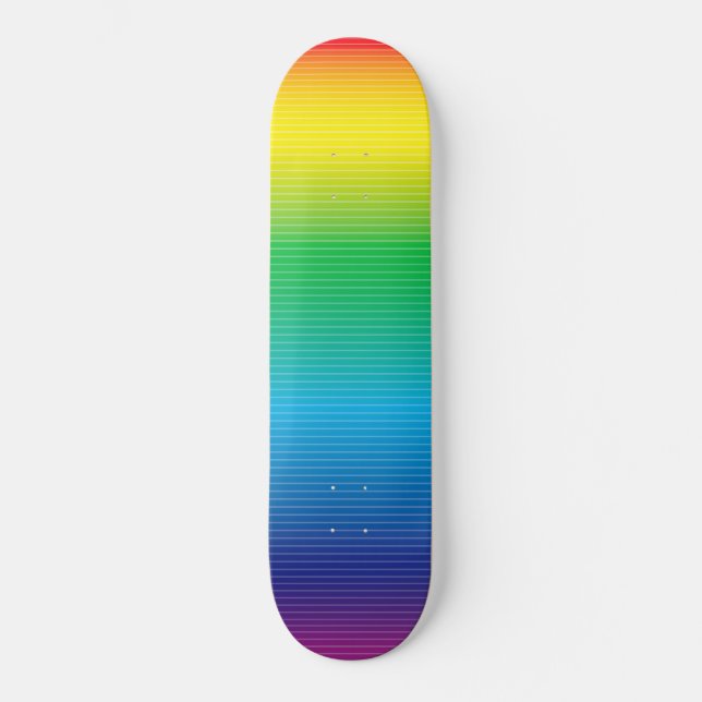 Color Gradation with Lines Skateboard (Front)