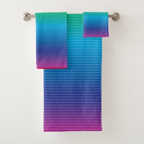 Color Gradation with Lines Towel