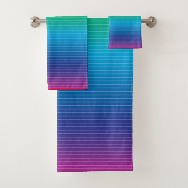 Color Gradation with Lines Towel (Insitu)