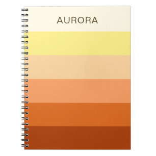 Color Gradient Back to School - Custom Name  Notebook