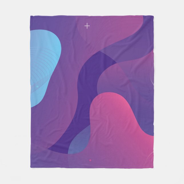 Color gradient background design. Abstract geometr Fleece Blanket (Front)