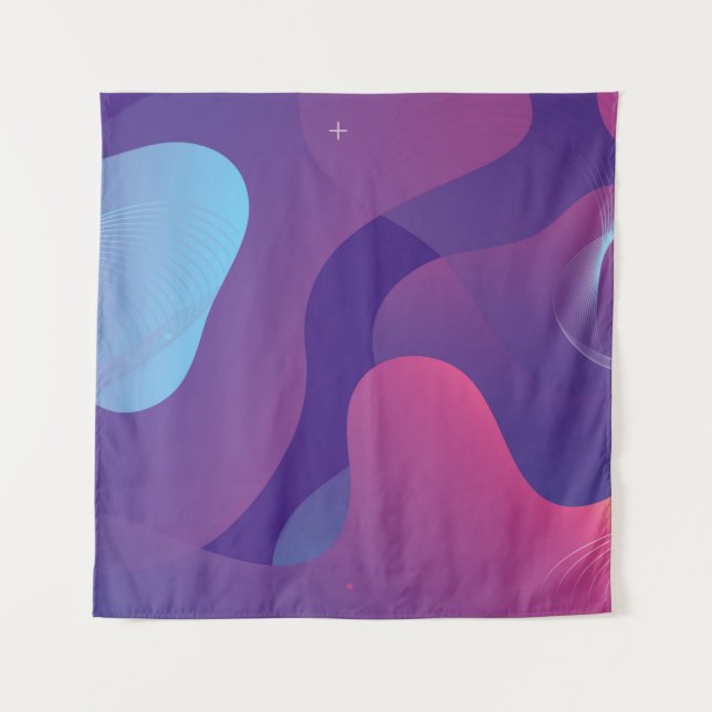 Color gradient background design. Abstract geometr Tapestry (Front)