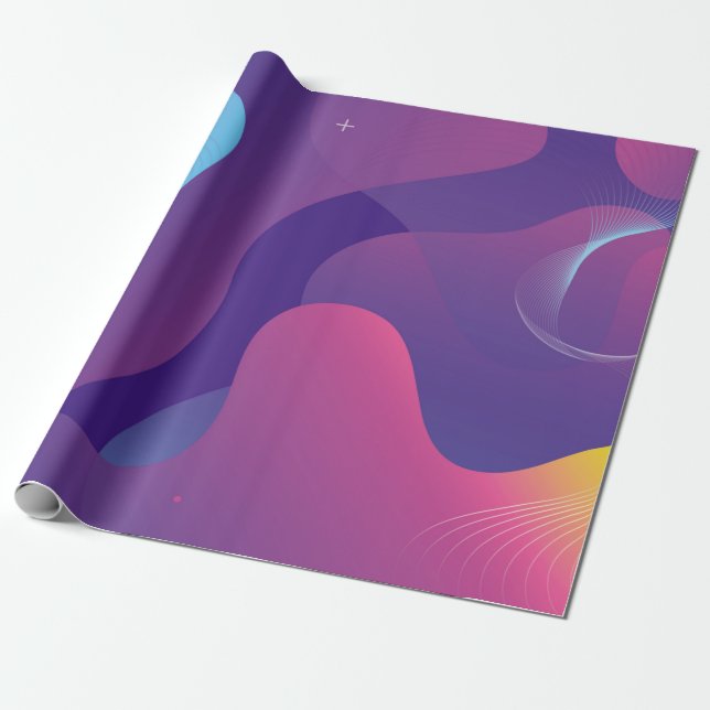 Color gradient background design. Abstract geometr Wrapping Paper (Unrolled)