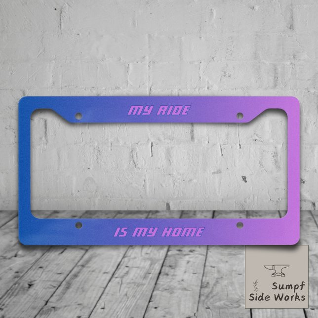 Color Gradient Blue Purple License Plate Frame (Creator Uploaded)