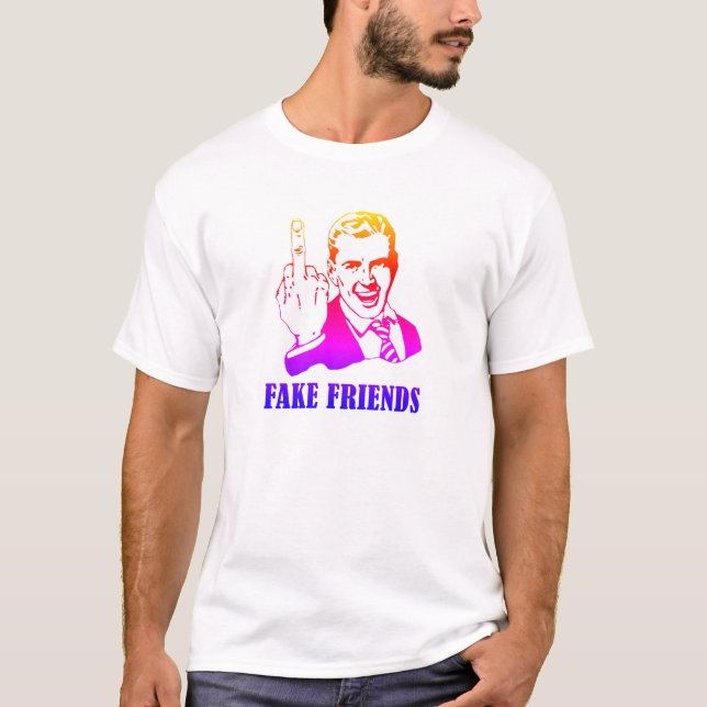 Color Gradient Fake Friends T-Shirt (Front)