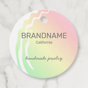 Color Gradient Ombre Business Logo Custom Brand Favor Tags