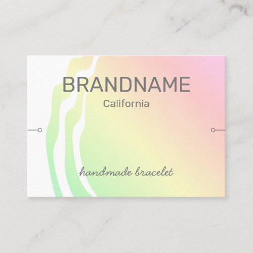 Color Gradient Ombre Rainbow Bracelet Display Pink Business Card