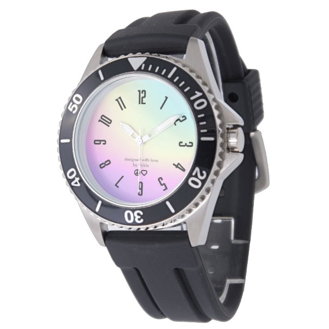 Color Gradient Peace & Love Watch (Angled)