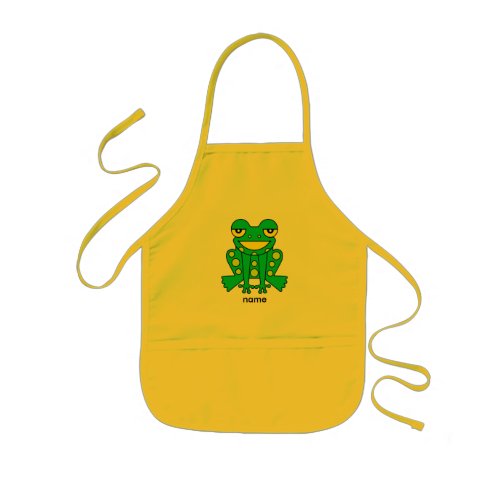 Color Green Frog Apron