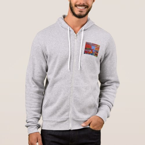 Color Grid blue red accents abstract Hoodie