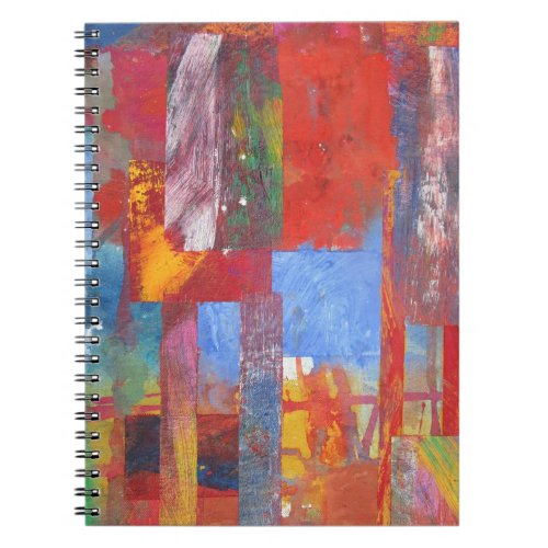 Color Grid blue red accents abstract Notebook