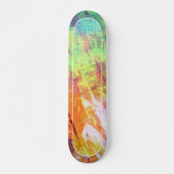 Color Grunge Style  Skateboard by juliea2010 at Zazzle