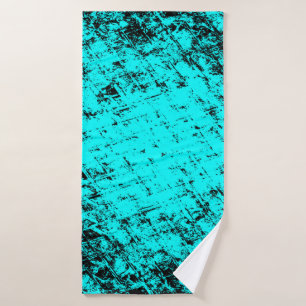 Color grunge turquoise background. Halftone elemen Bath Towel