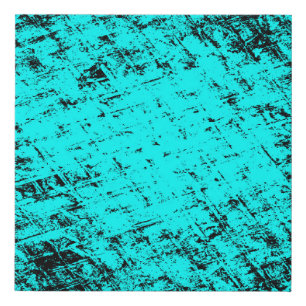 Color grunge turquoise background. Halftone elemen Faux Canvas Print
