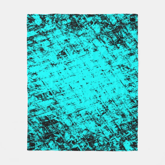 Color grunge turquoise background. Halftone elemen Fleece Blanket (Front)