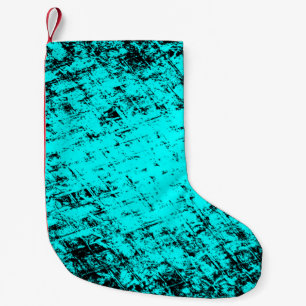 Color grunge turquoise background. Halftone elemen Small Christmas Stocking