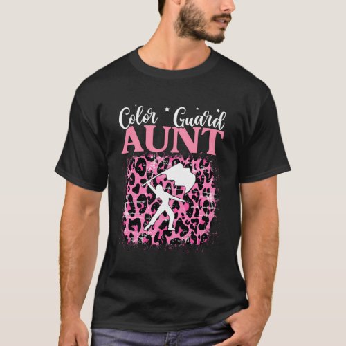 Color Guard Aunt Marching Band School T_Shirt