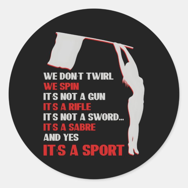 Color Guard Band Marching Classic Round Sticker (Front)