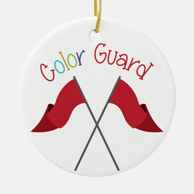 Color Guard Ceramic Ornament (Front)