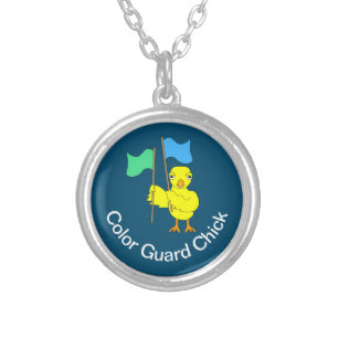 Color Guard Chick Silver Plated Necklace