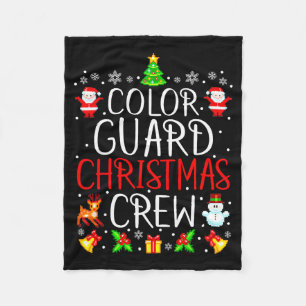 Color Guard Christmas Crew Matching Xmas  Fleece Blanket